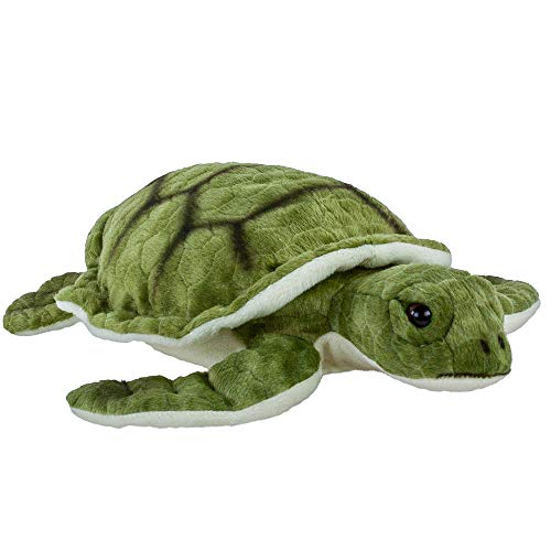 Teddys Rothenburg Kuscheltier Schildkröte grün liegend 35 cm Plüschschildkröte Uni-Toys von Teddys Rothenburg
