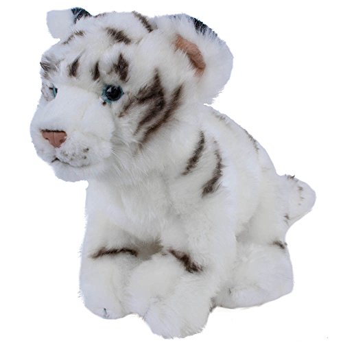 Teddys Rothenburg Kuscheltier Tiger, Tango, 32 cm, sitzend, weiß/schwarz, Plüschtiger, Plüschschneetiger von Teddys Rothenburg
