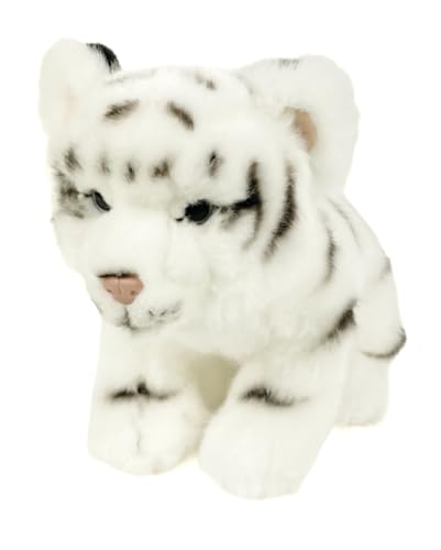 Teddys Rothenburg Kuscheltier Tiger, Tango, 32 cm, sitzend, weiß/schwarz, Plüschtiger, Plüschschneetiger von Teddys Rothenburg