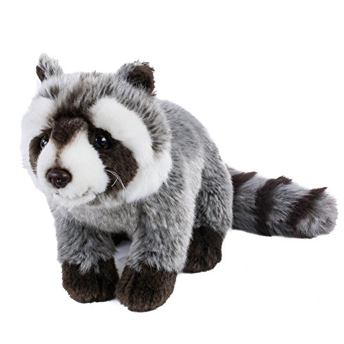 Teddys Rothenburg Kuscheltier Waschbär stehend 33 cm grau/weiß Plüschtier Plüschwaschbär von Teddys Rothenburg