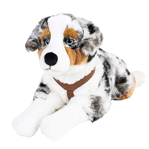 Teddys Rothenburg Uni-Toys Kuscheltier Australian Shepherd braun/grau/weiß mit Geschirr 60 cm Plüschhund by Teddys Rothenburg Uni-Toys Kuscheltier Australian Shepherd braun/grau/weiß mit Geschirr 60 cm Plüschhund by von Teddys Rothenburg