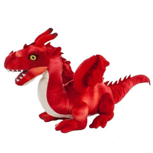 Teddys Rothenburg by Uni-Toys Stofftier Drache rot 40 cm stehend Plüschdrache Kuscheltier Drache Plüsch Stoffdrache von Teddys Rothenburg