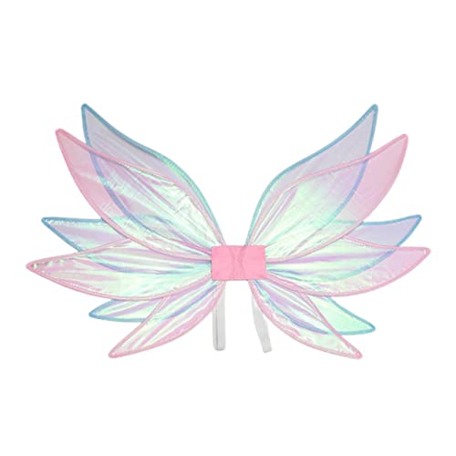 Tedious 3 Pcs Feenflügel für Erwachsene,Schmetterlingsfeenflügel | Funkelndes Schmetterlingskostüm, funkelnder Prinzessinnenflügel - Feen-Halloween-Kostüm, Engelsflügel, funkelnder Prinzessinnenflügel von Tedious