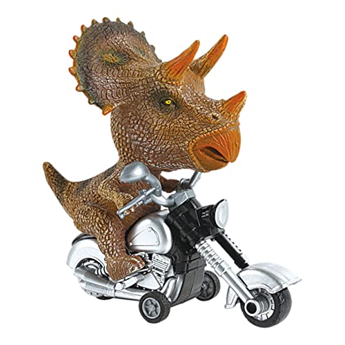 Tedious Dinosaurier-Spielzeugautos,Dinosaurier auf Motorrad - Dinosaurier-Motorradspiel für Kinder - Reibungsbetriebenes Motorrad-Dinosaurier-Motorradspiel für Kinder, Jungen, Mädchen von Tedious