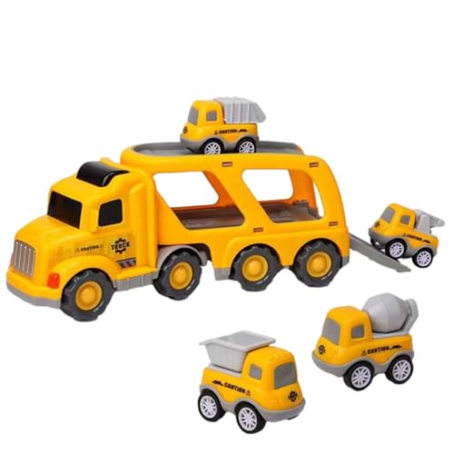 Tedious Spielzeugautos mit Reibungsantrieb,Autos mit Reibungsantrieb zum Schieben | 5-in-1-LKW-Baufahrzeug-Spielzeugset,Baufahrzeug-Spielzeugset, interaktives Rennfahrzeug-Set, reibungsbetriebenes von Tedious