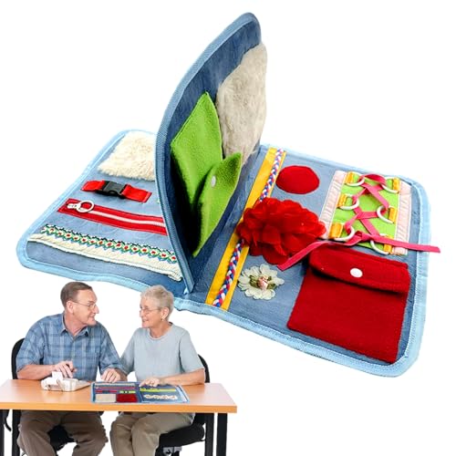 Zappeldecke für Erwachsene, sensorische Decken für Erwachsene | Beruhigende Fidget-Decke für ältere Menschen für Autisten | Vielseitiges Fidget-Buch, Demenz-Alzheimer-Produkte, Fidget-Decke Tedious von Tedious