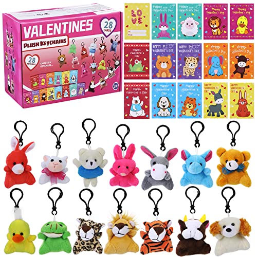 Valentinstags-Geschenkkarten für Kinder mit Mini-Tier-Plüschtieren, Schlüsselanhänger, Stofftier für Studenten, Klassenzimmer, Valentinstagsparty, Spielpreise, Geschenk für Kleinkinder, Mädchen Valentinstags-Geschenkkarten für Kinder mit Mini-Tier-Plüschtieren, Schlüsselanhänger, Stofftier für Studenten, Klassenzimmer, Valentinstagsparty, Spielpreise, Geschenk für Kleinkinder, Mädchen von Tedyle