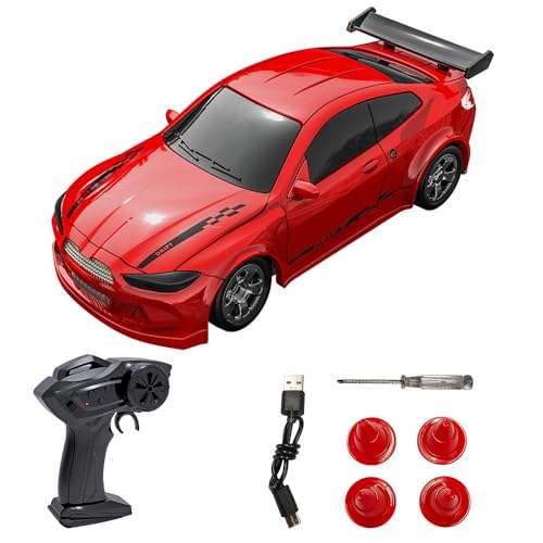 Teeggi Desktop RC Drift Car, 1:64 Mini Ferngesteuertes Auto für Kinder Junge, 2,4Ghz 4WD Racing Cars mit LED-Lichtern, Ferngesteuertes Rennauto Spielzeug Geschenk von Teeggi