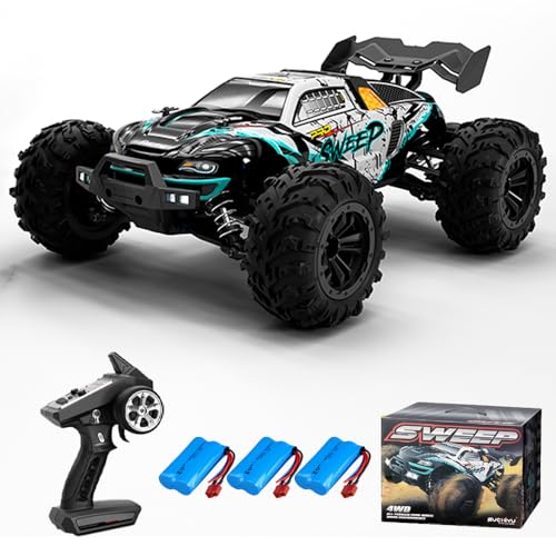 Teeggi Ferngesteuertes Auto 70km/h, Bürstenloser Motor RC Hohe Geschwindigkeit Offroad Drift Rennauto, 4WD Off Road Race Buggy für Erwachsene von Teeggi