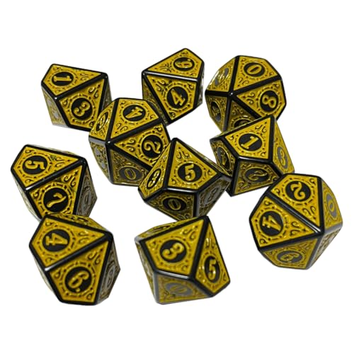 Teegxddy DND Dice Polyedrisches Würfel Set - 10 Stück für Dungeon und Dragons MTG RPG - Polyedrische Würfel für Dungeons and Dragons Starter Set,Partyspiel-Spielzeug von Teegxddy