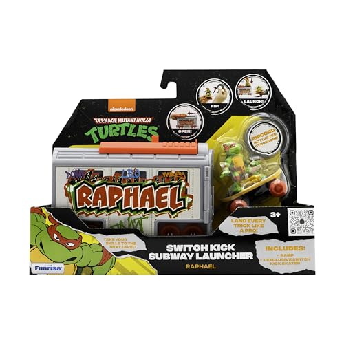 TEENAGE MUTANT NINJA TURTLE | Raphael Switch Kick Subway Launcher | TMNT Action Figure Classic Edition, Ages 3+ Gifts & Toys von Teenage Mutant Ninja Turtles