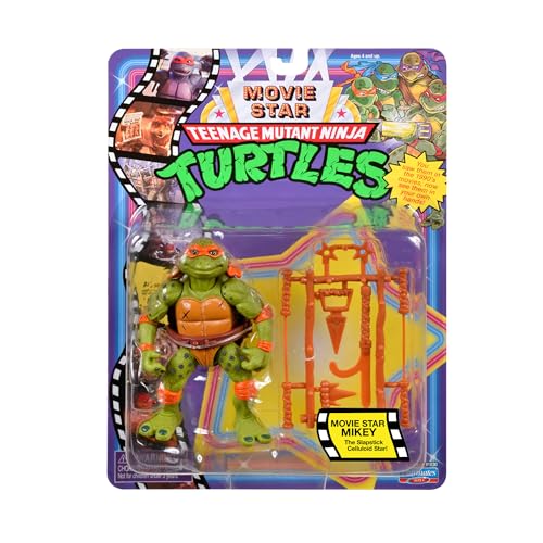 TMNT Classic 1991 Movie Star Turtle Michelangelo im speziellen Film-Styling-Paket mit charakteristischem Waffenzubehör Turtles-Fans! von TEENAGE MUTANT NINJA