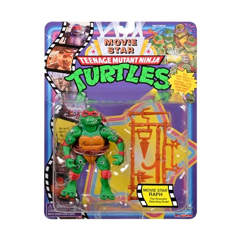 TMNT Classic 1991 Movie Star Turtle Raphael im speziellen Film-Styling-Paket mit charakteristischem Waffenzubehör Turtles-Fans! von Teenage Mutant Ninja Turtles
