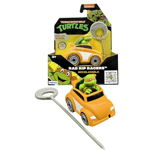 TMNT Teenage Mutant Ninja Turtles | TMNT Ninja Turtle Michelangelo | Rad Rip Racers, Action-Fahrzeug, Klassische Ausgabe, Spielzeug und Geschenke für Kinder ab 3 Jahren. von TEENAGE MUTANT NINJA