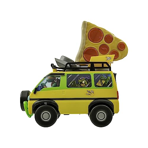 Teenage Mutant Ninja Turtles | Ferngesteuerter Teenage Mutant Ninja Turtles Pizza Blaster, Filmedition - 2,4GHz Ninja Turtles Pizza Van mit Pizza-Werf-Funktion - Spielzeuge und Geschenke ab 5 Jahre von Teenage Mutant Ninja Turtles