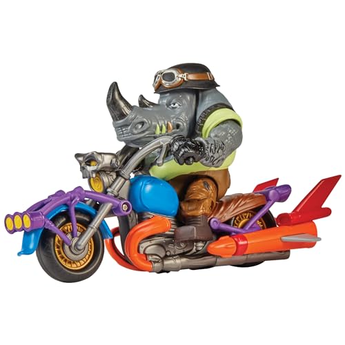 Teenage Mutant Ninja Turtles 83447 Mutant Mayhem Chopper Cycle mit exklusiver Rocksteady Figur Jungen von 4 bis 7 Jahren und TMNT-Fans von Teenage Mutant Ninja Turtles