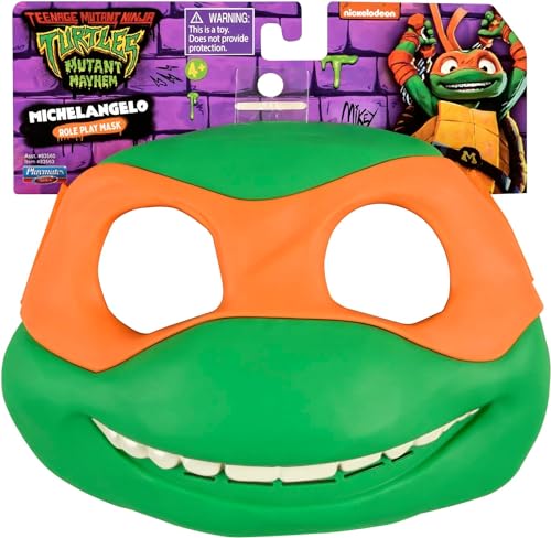 Teenage Mutant Ninja Turtles 83563 Mutant Mayhem Michelangelo Rollenspiel-Maske Ideales Geschenk für Jungen von 4 bis 7 Jahren und TMNT-Fans, Orange, je von Teenage Mutant Ninja Turtles