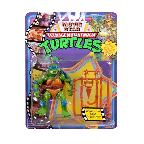 TMNT Classic 1991 Movie Star Turtle Leo im speziellen Film-Styling-Paket mit charakteristischem Waffenzubehör Turtles-Fans! von Teenage Mutant Ninja Turtles