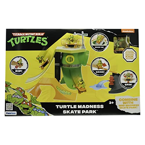 Teenage Mutant Ninja Turtles | 18-Teiliger Turtles Mutant Mayhem Turtle Madness Skate Park | TMNT Michelangelo Spielzeugfahrzeug ab 3 Jahre, Geschenke und Teenage Mutant Ninja Turtles Spielzeuge von Teenage Mutant Ninja Turtles