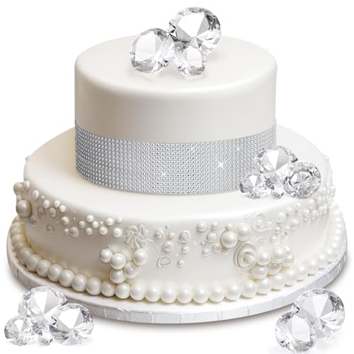 Teenyyou 21-teiliges Valentinstag-Diamant-Kuchendekorationsset, 20 Stück künstliche Diamant-Edelsteine und 2,2 m x 4,1 cm Strassband für Hochzeit, Geburtstag, Party, Kuchendekoration, Vasenfüller, Teenyyou 21-teiliges Valentinstag-Diamant-Kuchendekorationsset, 20 Stück künstliche Diamant-Edelsteine und 2,2 m x 4,1 cm Strassband für Hochzeit, Geburtstag, Party, Kuchendekoration, Vasenfüller, von Teenyyou