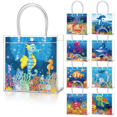 Teenyyou 24 Stück Ozean-Tier-Partytüten aus PVC, transparent, Geschenktüten mit Griffen, Ozean-Tier-Thema, Geburtstag, Babyparty, Partyzubehör Teenyyou 24 Stück Ozean-Tier-Partytüten aus PVC, transparent, Geschenktüten mit Griffen, Ozean-Tier-Thema, Geburtstag, Babyparty, Partyzubehör von Teenyyou