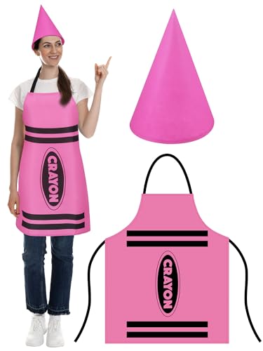 Teenyyou Buntstift-Schürze und lustige Zwergen-Kegel-Hüte für Kostüm-Set für Erwachsene, Kostüm-Outfit, Halloween, Cosplay, Pink, 30 x 26 inches Teenyyou Buntstift-Schürze und lustige Zwergen-Kegel-Hüte für Kostüm-Set für Erwachsene, Kostüm-Outfit, Halloween, Cosplay, Pink, 30 x 26 inches von Teenyyou
