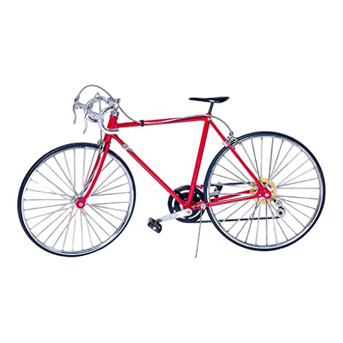1/6 Druckguss Legierung Fahrrad Modell 3D Bike Charakter Desktop Dekoration Handwerk, Rot von Teesea