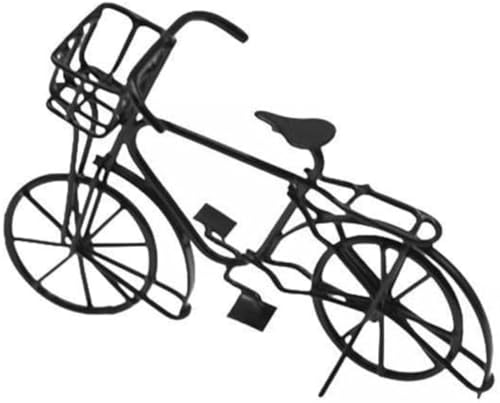 2 x Metall-Puppenhaus-Fahrrad mit Korb, Ornamente, Skulptur, Puppenhauszubehör, Handwerk, Maßstab 1:12, Modell für Zuhause, Büro, 2 Stück 2 x Metall-Puppenhaus-Fahrrad mit Korb, Ornamente, Skulptur, Puppenhauszubehör, Handwerk, Maßstab 1:12, Modell für Zuhause, Büro, 2 Stück von Teesea