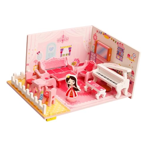 DIY Miniatur Puppenhaus Kit 3D Holzhaus Handmade Artwork Pädagogisches Spielzeug mit Möbeln für Teenager und Erwachsene DIY Miniatur Puppenhaus Kit 3D Holzhaus Handmade Artwork Pädagogisches Spielzeug mit Möbeln für Teenager und Erwachsene von Teesea