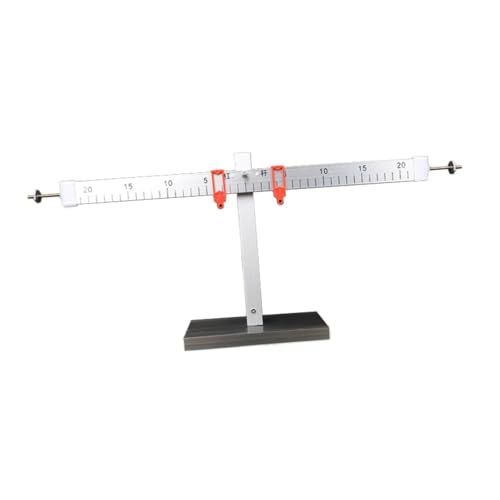 Hebel-Lineal mit Halterung, Hebel-Lineal, Experiment, Demonstration, Balance, stabiles tragbares Lernwerkzeug, Lehrinstrument, PP-Lineal (Aluminiumlegierung-Lineal) von Teesea