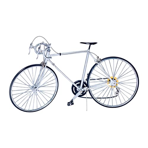 Hochdetailliertes 1/6 Druckgusslegierungs-Fahrradmodell, Charakter, Desktop-Dekoration, Basteln, Silber Hochdetailliertes 1/6 Druckgusslegierungs-Fahrradmodell, Charakter, Desktop-Dekoration, Basteln, Silber von Teesea