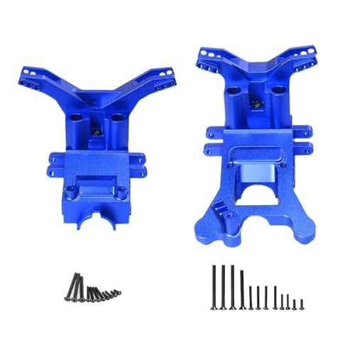 Metall Getriebeabdeckung Differentialgehäuse Einfach zu Installieren Stabiles Getriebegehäuse Upgrade Teil für 1/10 1/8 RC Auto Buggy DIY, Blau (Blau) von Teesea