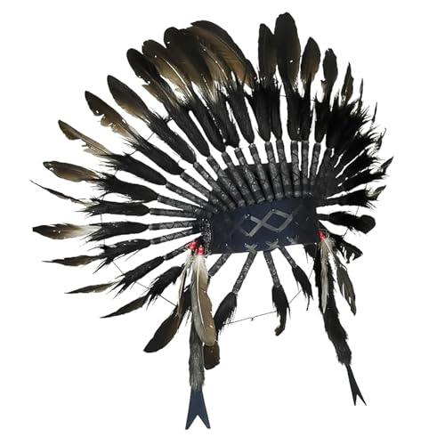 Teesea American Chief Indianer Kopfschmuck für Männer Frauen Feder Kostüm Zubehör für Halloween Partys Teesea American Chief Indianer Kopfschmuck für Männer Frauen Feder Kostüm Zubehör für Halloween Partys von Teesea