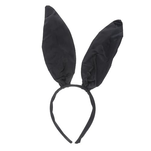 Teesea Haarreif für Damen, Hasenohren, Satin, Haarschmuck für Party, Cosplay, Kostüm, Schwarz Teesea Haarreif für Damen, Hasenohren, Satin, Haarschmuck für Party, Cosplay, Kostüm, Schwarz von Teesea