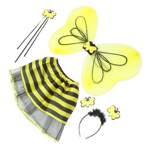 Teesea Schmetterlingsflügel Feenkostüm-Set mit Tutu-Rock, Stirnband und Zauberstab zum Verkleiden Teesea Schmetterlingsflügel Feenkostüm-Set mit Tutu-Rock, Stirnband und Zauberstab zum Verkleiden von Teesea