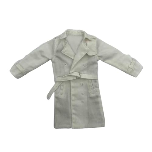Trenchcoat für 30,5 cm Puppenmodelle - Kleidungszubehör (Weiß) von Teesea