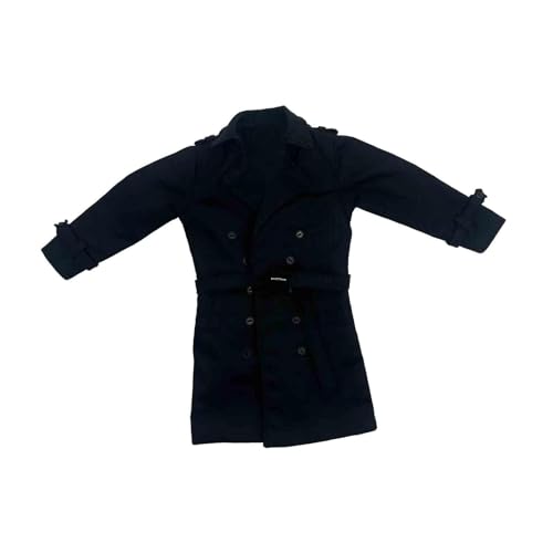 Trenchcoat für 30,5 cm Puppenmodelle – Kleidungszubehör (schwarz) von Teesea
