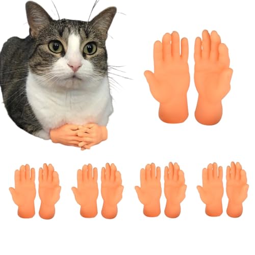 Kleine Fingerhände, Mini-Fingerpuppen, lustiges Katzenspielzeug für Puppenspiele, Gag-Performance, Partygeschenke, 10 Stück von Tefexer