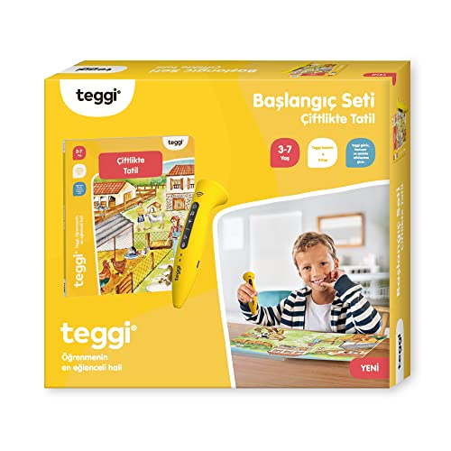 Teggi Starter-Set Çiftlikte Tatil - türkisches Buch Stift - Lernsystem für Kinder ab 3 Jahre, Kinderbuch auf Türkisch von Teggi