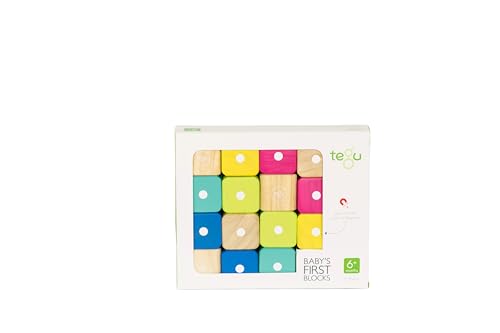TEGU 5700657 Baby, Magnetblöcke, Bauklötze, Holzbausteine-Set, 15 Teile von Tegu