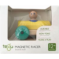 TEGU - Magnetische Holzbausteine Baby Rennwagen gelb grün von Tegu