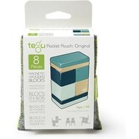Tegu - 8 Magnetische Holzbausteine blau von Tegu