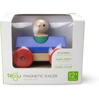 Tegu Baby - Magnetische Holzbausteine Baby Rennwagen blau rot von Tegu