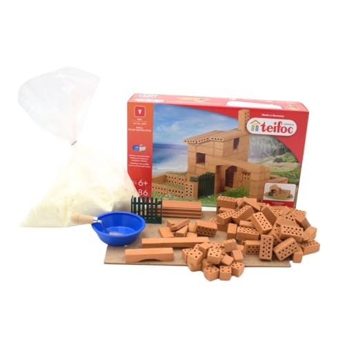 Teifoc TEI 4010 Steinbaukasten - Finca, Bastelset Kinder ab 6 Jahre, Kreativspielzeug für Kinder ab 6 Jahren, Bausatz Basteln für Mädchen und Jungen, Montessori Spielzeug von Teifoc