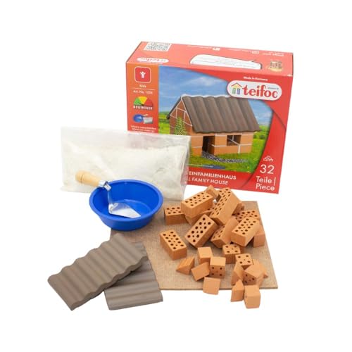 Teifoc TEI 1024 Steinbaukasten - Kleines Einfamilienhaus, Konstruktionsspielzeug für Kinder ab 6 Jahren, Bastelset für Mädchen und Jungen mit Mini Ziegelsteinen Teifoc TEI 1024 Steinbaukasten - Kleines Einfamilienhaus, Konstruktionsspielzeug für Kinder ab 6 Jahren, Bastelset für Mädchen und Jungen mit Mini Ziegelsteinen von Teifoc
