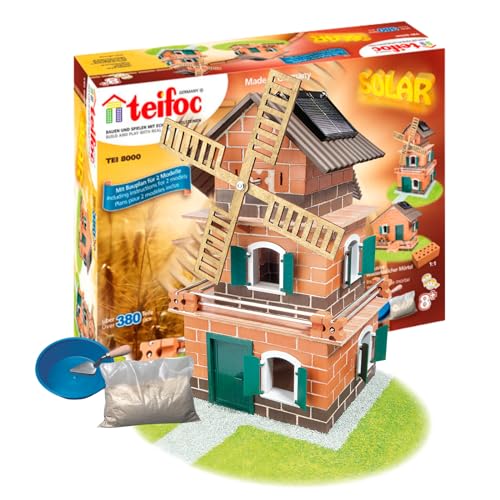 Teifoc TEI 8000 Steinbaukasten - Solar Windmühle/Wassermühle, DIY Architektur Projekt inkl. Solarmodul und 380 Bauteilen, Lernspielzeug für Kinder ab 8 Jahren Teifoc TEI 8000 Steinbaukasten - Solar Windmühle/Wassermühle, DIY Architektur Projekt inkl. Solarmodul und 380 Bauteilen, Lernspielzeug für Kinder ab 8 Jahren von Teifoc