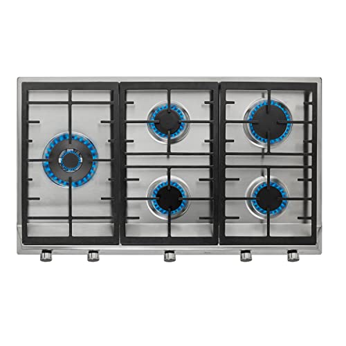 Teka EX 90.1 5G AI AL DR Left CI Butangasherd, 86 cm, 5 Brenner, Gussgrills, 5 Feuer, Butangasplatte, Edelstahl Teka EX 90.1 5G AI AL DR Left CI Butangasherd, 86 cm, 5 Brenner, Gussgrills, 5 Feuer, Butangasplatte, Edelstahl von Teka