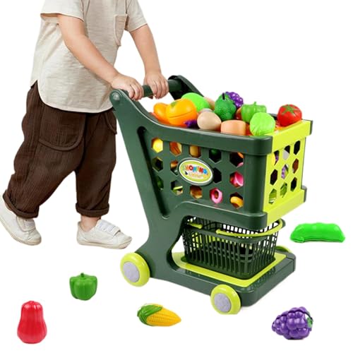 Einkaufswagen für Kinder – 22-teiliger Spielzeug-Einkaufswagen und Rollenspielset zum Rollenspielen, Lebensmittelladen, Küchen- und Lebensmittelspielzeug für Kleinkinder ab 3 Jahren Einkaufswagen für Kinder – 22-teiliger Spielzeug-Einkaufswagen und Rollenspielset zum Rollenspielen, Lebensmittelladen, Küchen- und Lebensmittelspielzeug für Kleinkinder ab 3 Jahren von Teksome