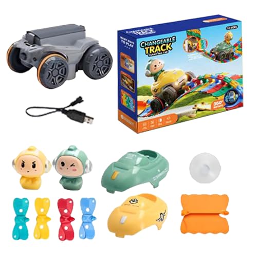 Teksome Achterbahnbuilding -Set, Kinderauto -Rennstrecke - Electric Brack Track Toy für 4+ Antigravity | Interaktives Bildungsspiel mit lustigem Rennbauen -Spiel für Mädchen von Teksome
