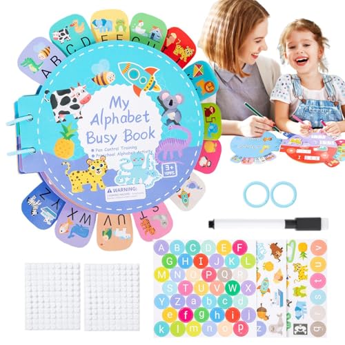 Teksome Alphabet -Matching Toy, Vorschule Alphabetbuch | Briefe-und-Pull-Bücher,Alphabet -Matching -Spiel, pädagogische Frühkind -Entwicklungsspielzeug für Heimreiseschule von Teksome
